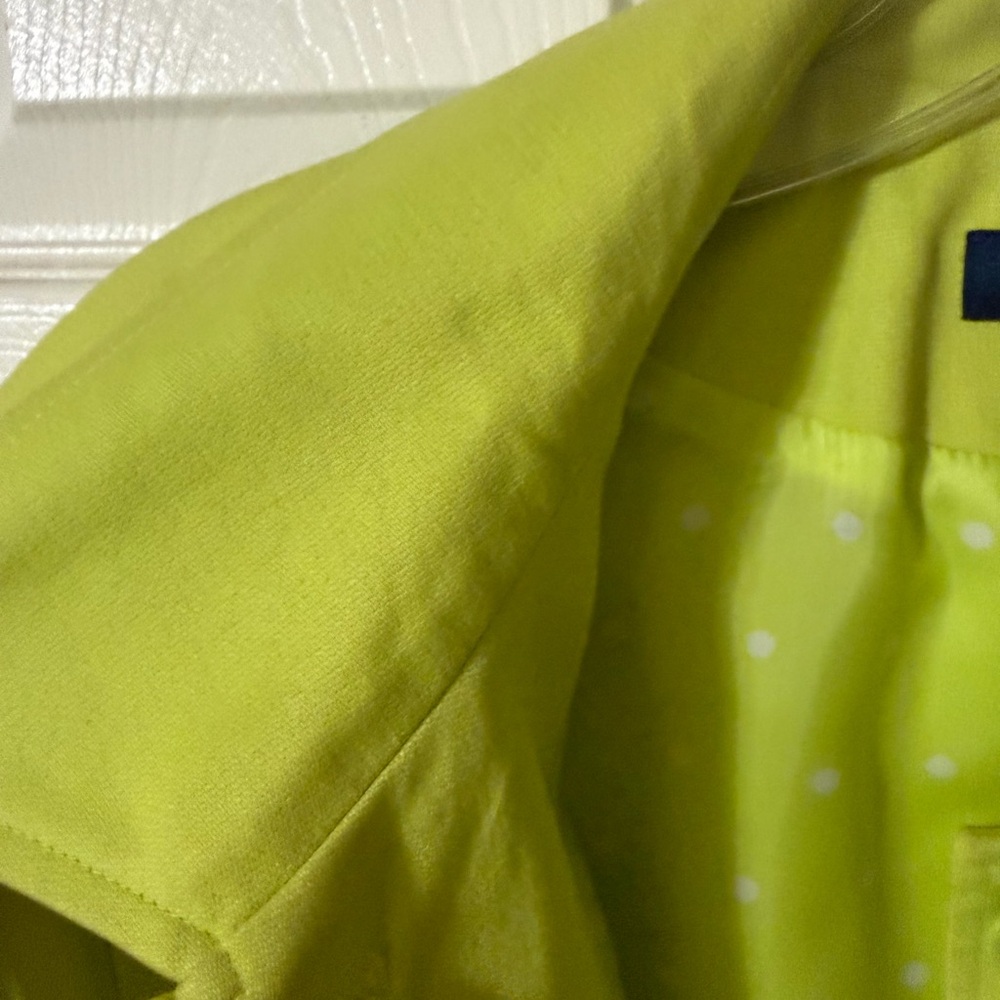 Evan Picone Lime Green Button-Front Trench Coat - Picture 9 of 11